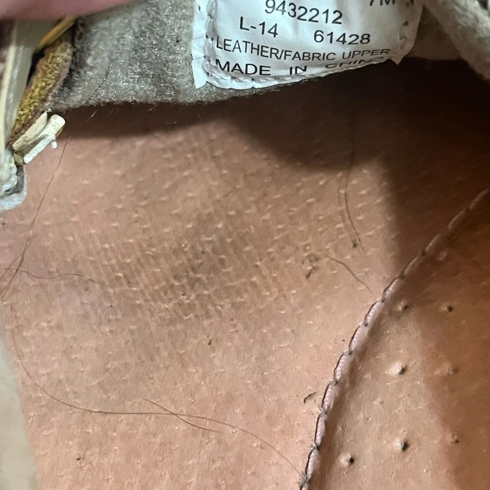 Sperry Top-Sider Angelfish Cane Leather Gold Beach Boat Deck Shoes Sz 7 #9432212